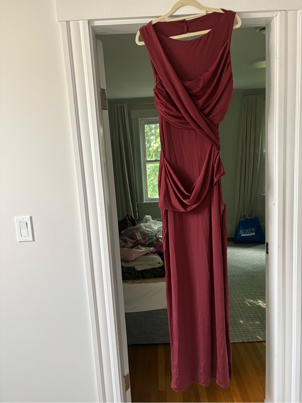 Meshki Draped Sleeveless Maxi Dress in Dusty Rose